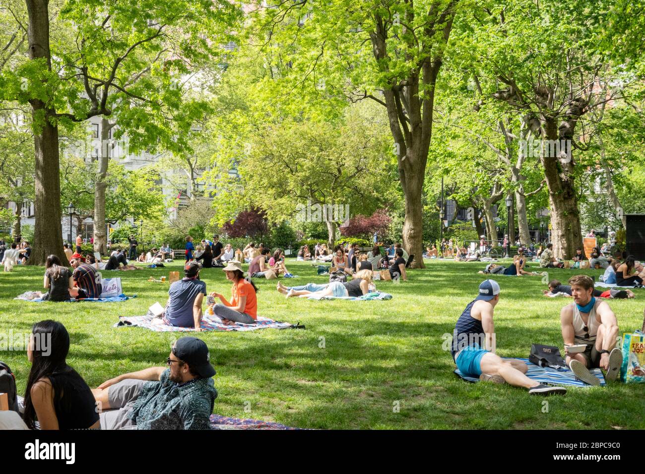 Der Frühling ist schön im Madison Square Park, NYC, USA Stockfoto