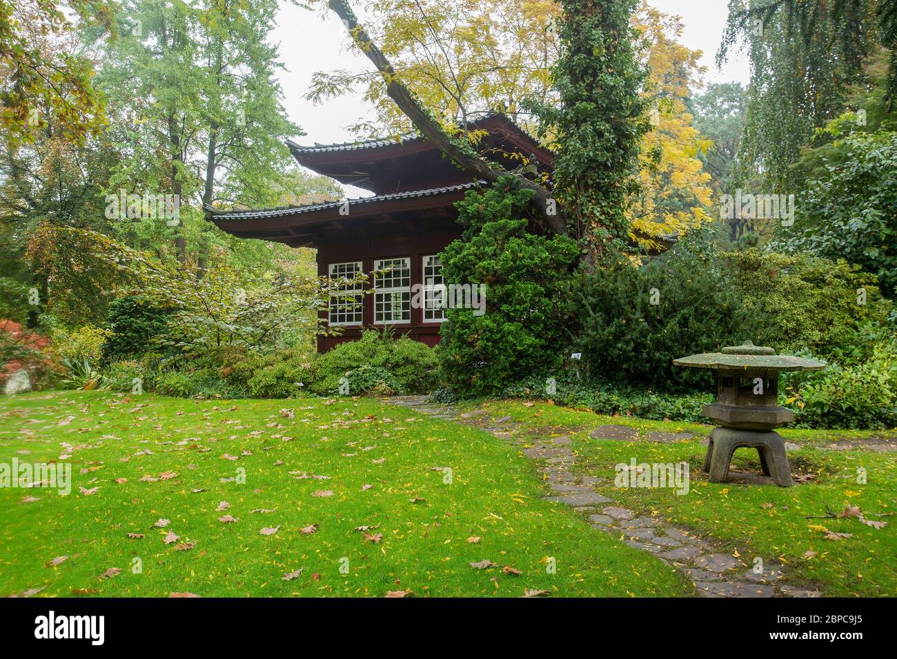 Japanischer garten in leverkusen autumn Fotos und Bildmaterial in