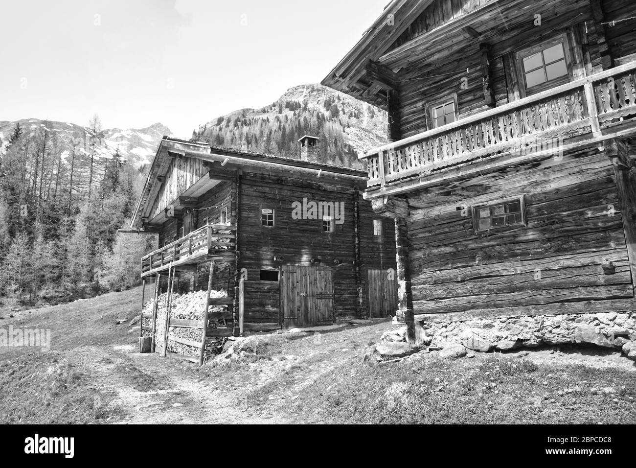 Oberstalleralm, Oberstaller Alm, Arntal, Stallertall, Deferegger Alpen, Villgrater Berge, Innervillgraten, Osttirol, Zentralalpen, Alm, Denkmalschutz, Stockfoto