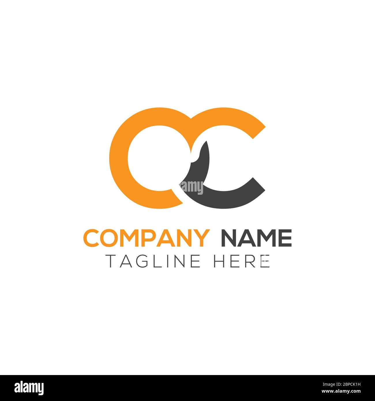 Initial Simple Letter OC Logo Design Vektor-Vorlage. Abstraktes Logo mit minimalem OC-Buchstaben Stock Vektor
