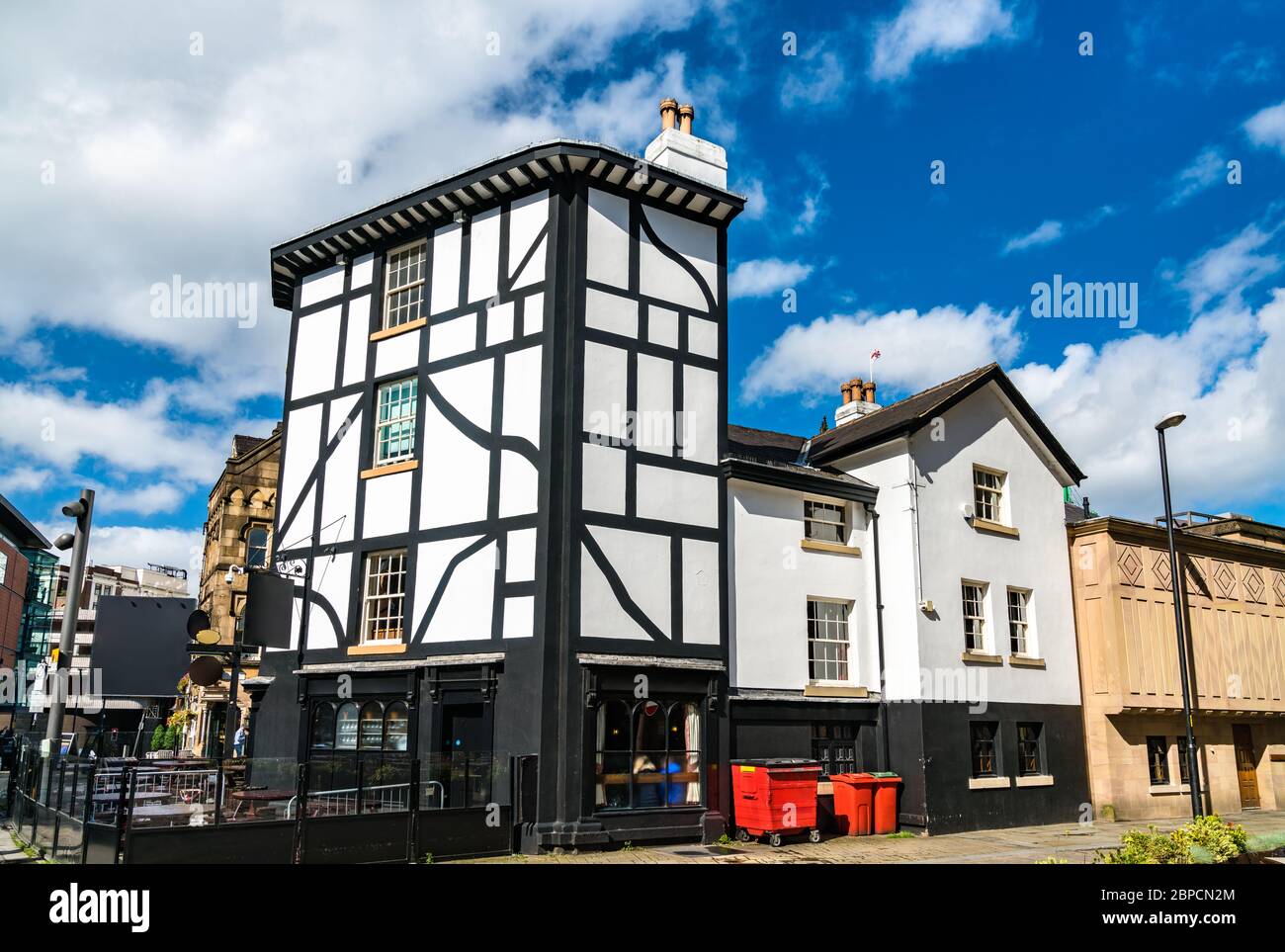 Traditionelles Fachwerkhaus in Manchester, England Stockfoto