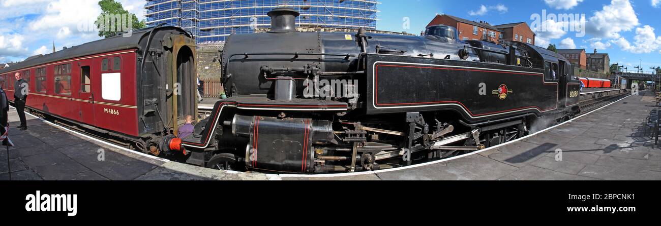 ELR, East Lancs Railway, East Lancashire Railway Bury Station, Greater Manchester, England, UK - Bahnsteigpanorama Stockfoto