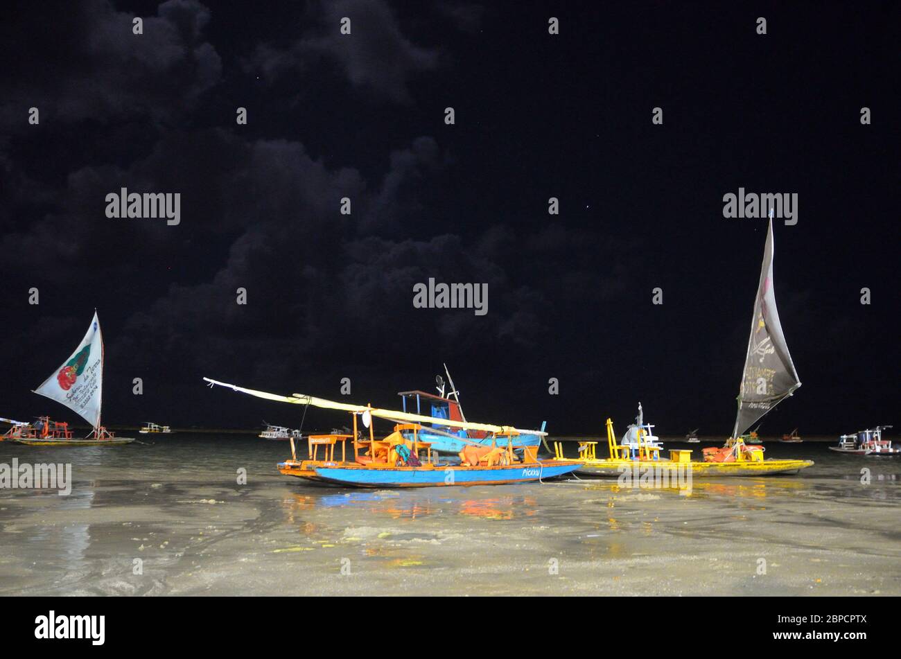 Jangadas a beira Mar Stockfoto
