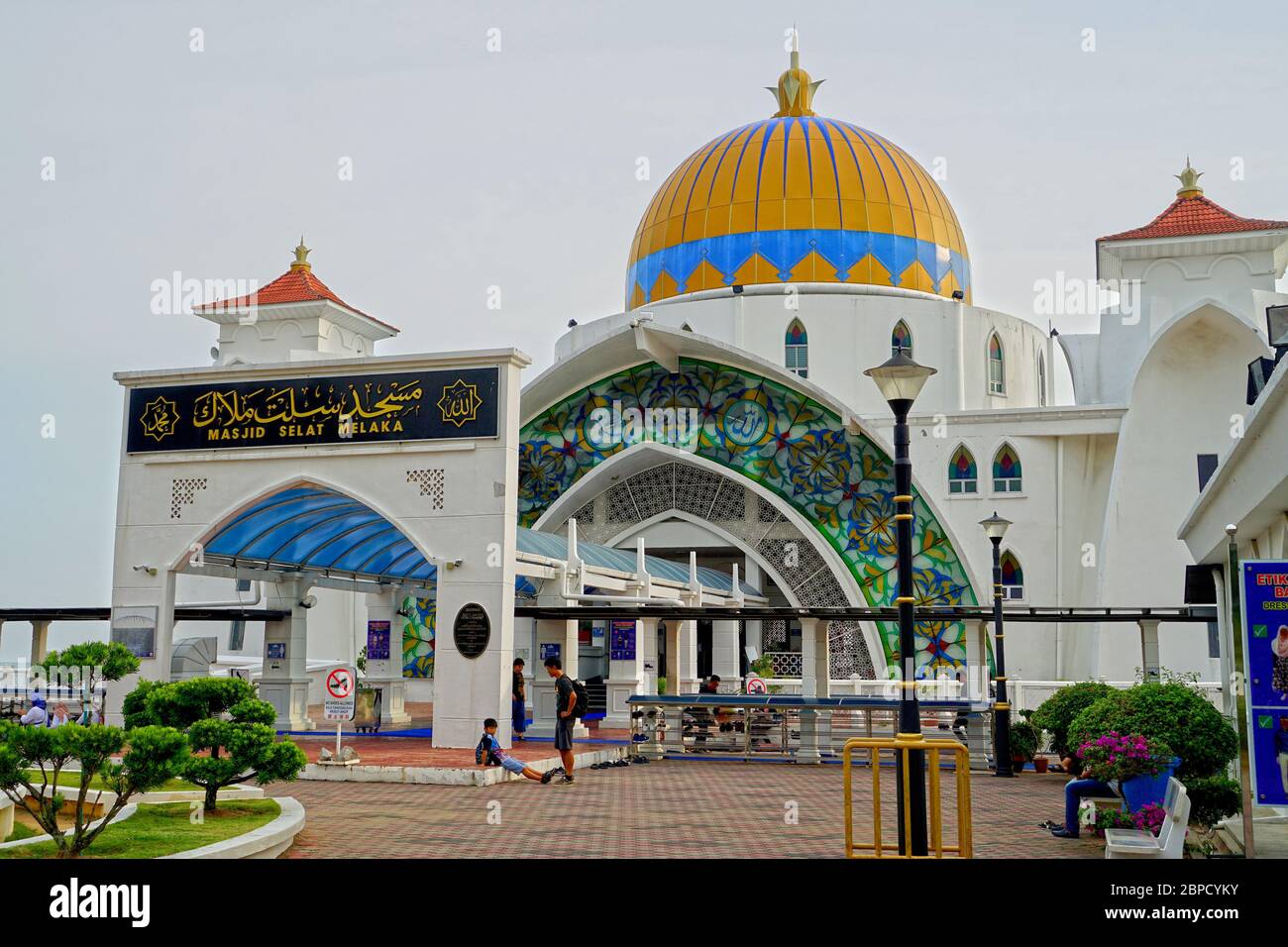 Masjid Selat Malaka, Moschee In Der Melakka-Straße, Malaka, Malaysia Stockfoto