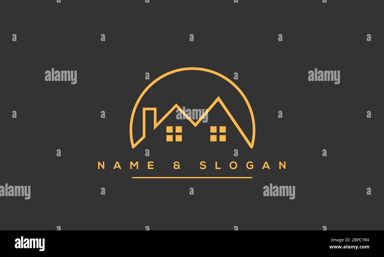 Logo-Designs für Immobilien Stock Vektor
