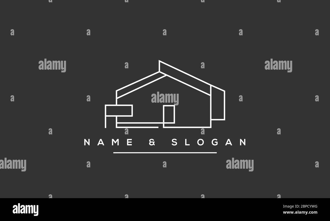 Logo-Designs für Immobilien Stock Vektor