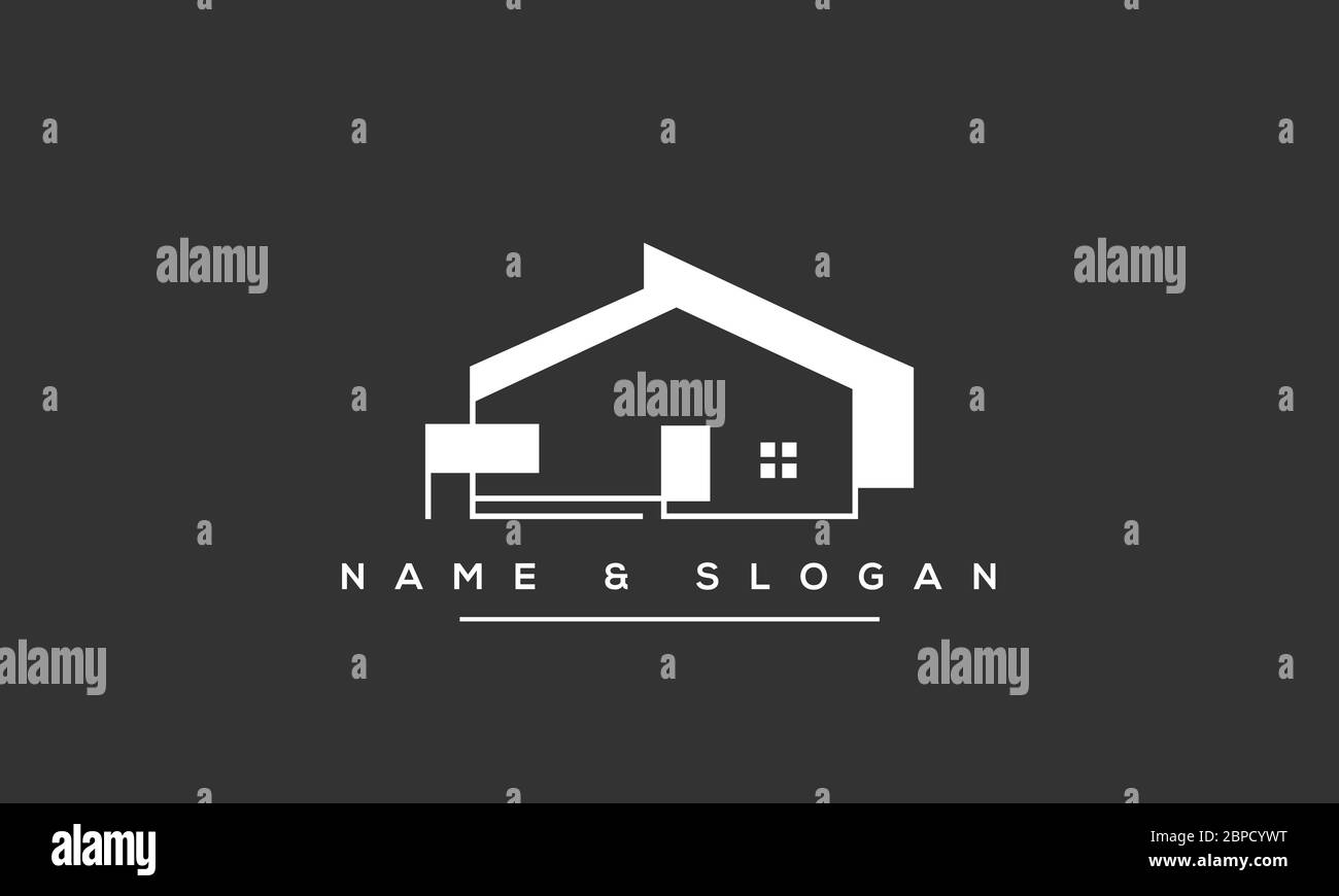 Logo-Designs für Immobilien Stock Vektor
