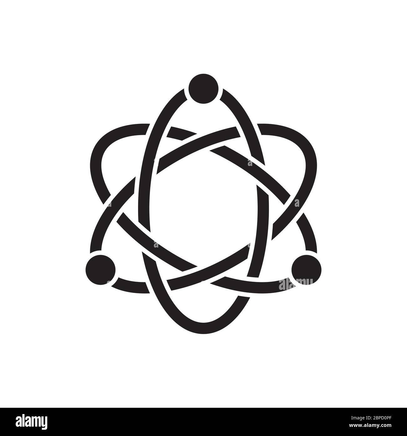 Atom Struktur Design Konzept Vektor-Illustration Stock Vektor