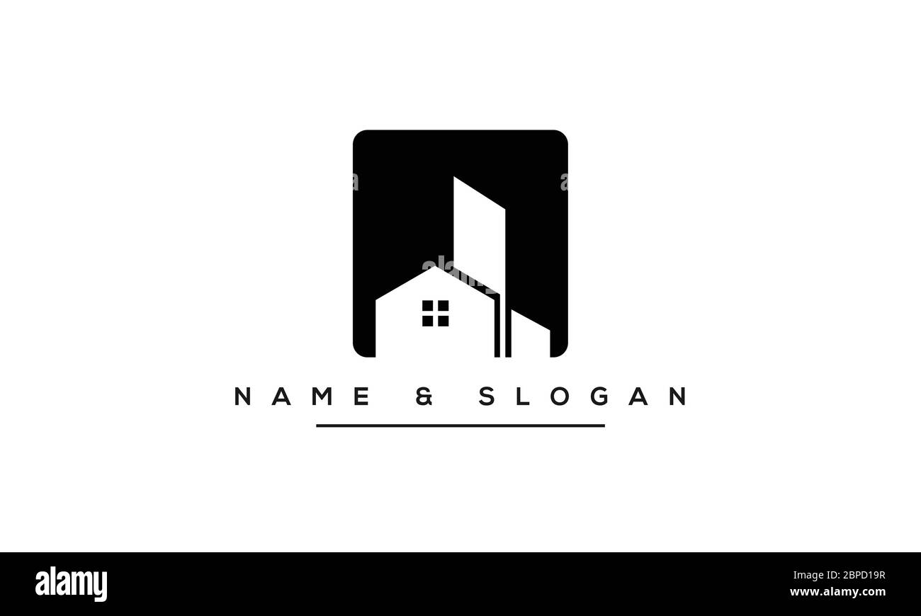 Logo-Designs für Immobilien Stock Vektor