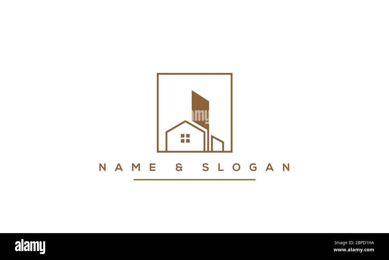 Logo-Designs für Immobilien Stock Vektor