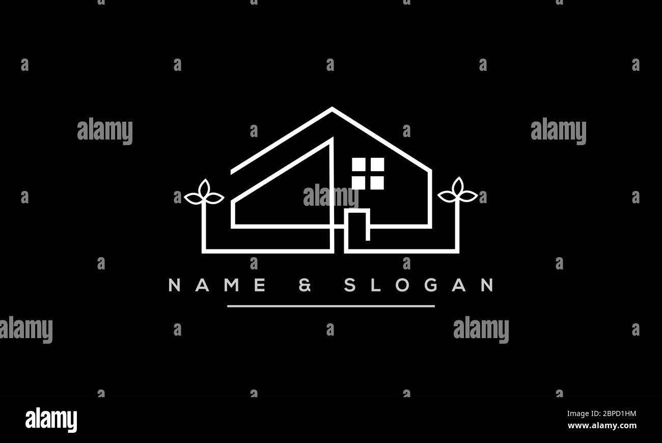Logo-Designs für Immobilien Stock Vektor