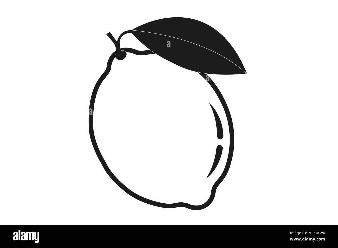 Lemon Logo. Lsolierte Zitrone auf weißem Hintergrund Stock Vektor