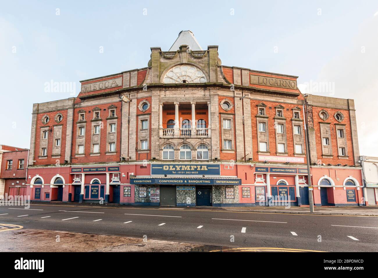 Das Liverpool Olympia, das einst als Locarno Ballroom bekannt war, an der West Derby Road in Liverpool, England Stockfoto