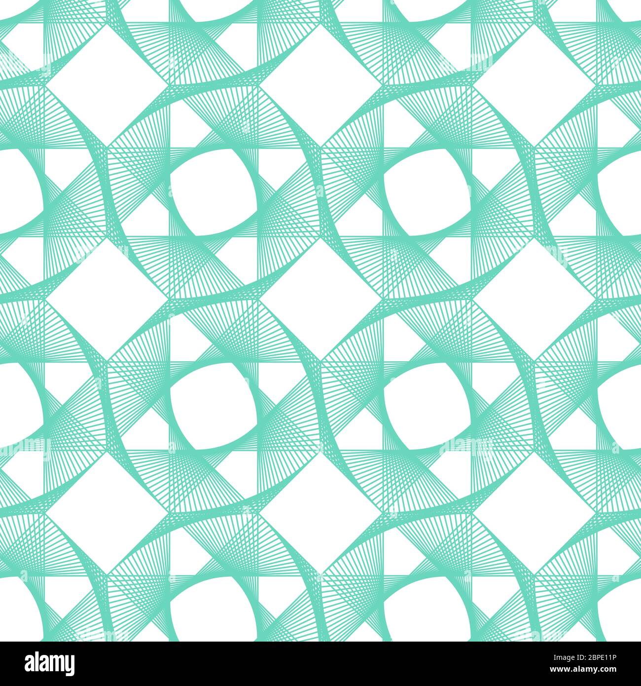 Neo Mint, Aqua Menthe, Smaragd, türkis geometrischen Vektor nahtlose Muster.Farbe 2020. Wiederholende quadratische Textur in neo mint Farben für Hintergrund Stock Vektor