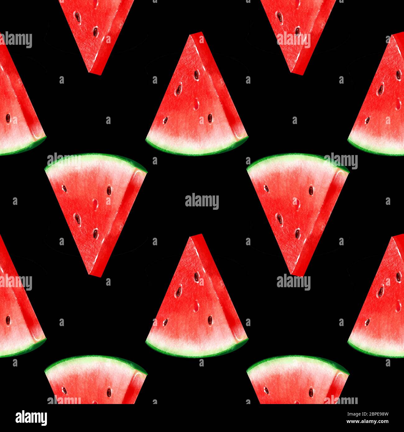 Nahtlose Muster mit Wassermelonen Stockfoto