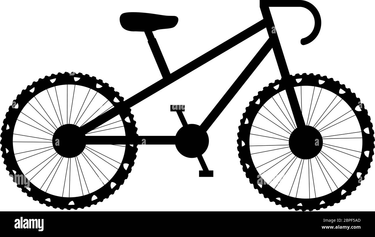 Fahrradsymbol. Fahrrad. Schild für Fahrräder isoliert auf weißem Hintergrund. Radfahrkonzept. Trendy flachen Stil für Grafik-Design, Logo, Website, Social medi Stockfoto