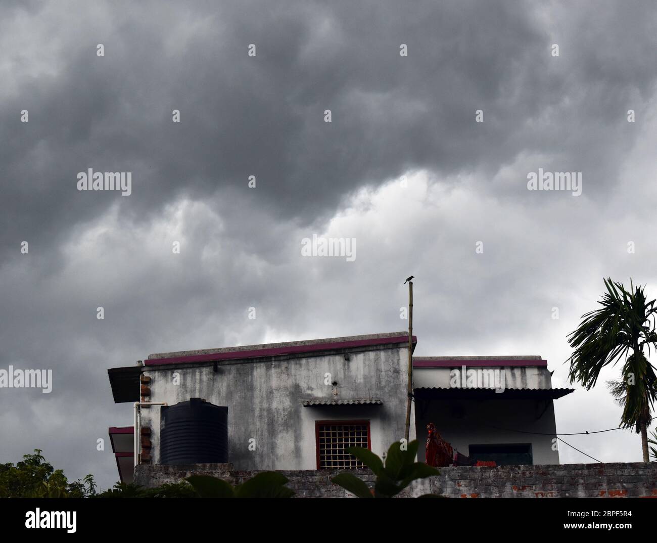 Kalkutta, Indien. Mai 2020. Blick auf die Umgebung durch den Zyklon Amphan. Indien Meteorological Department (IMD) sagte Zyklon Amphan landet in zwischen Digha (West Bengalen) und Hatiya Inseln (Bangladesch) in der Nähe von Sundarbans, etwa 520 km südlich von Paradip (Odisha). (Foto von Sudipta das/Pacific Press) Quelle: Pacific Press Agency/Alamy Live News Stockfoto