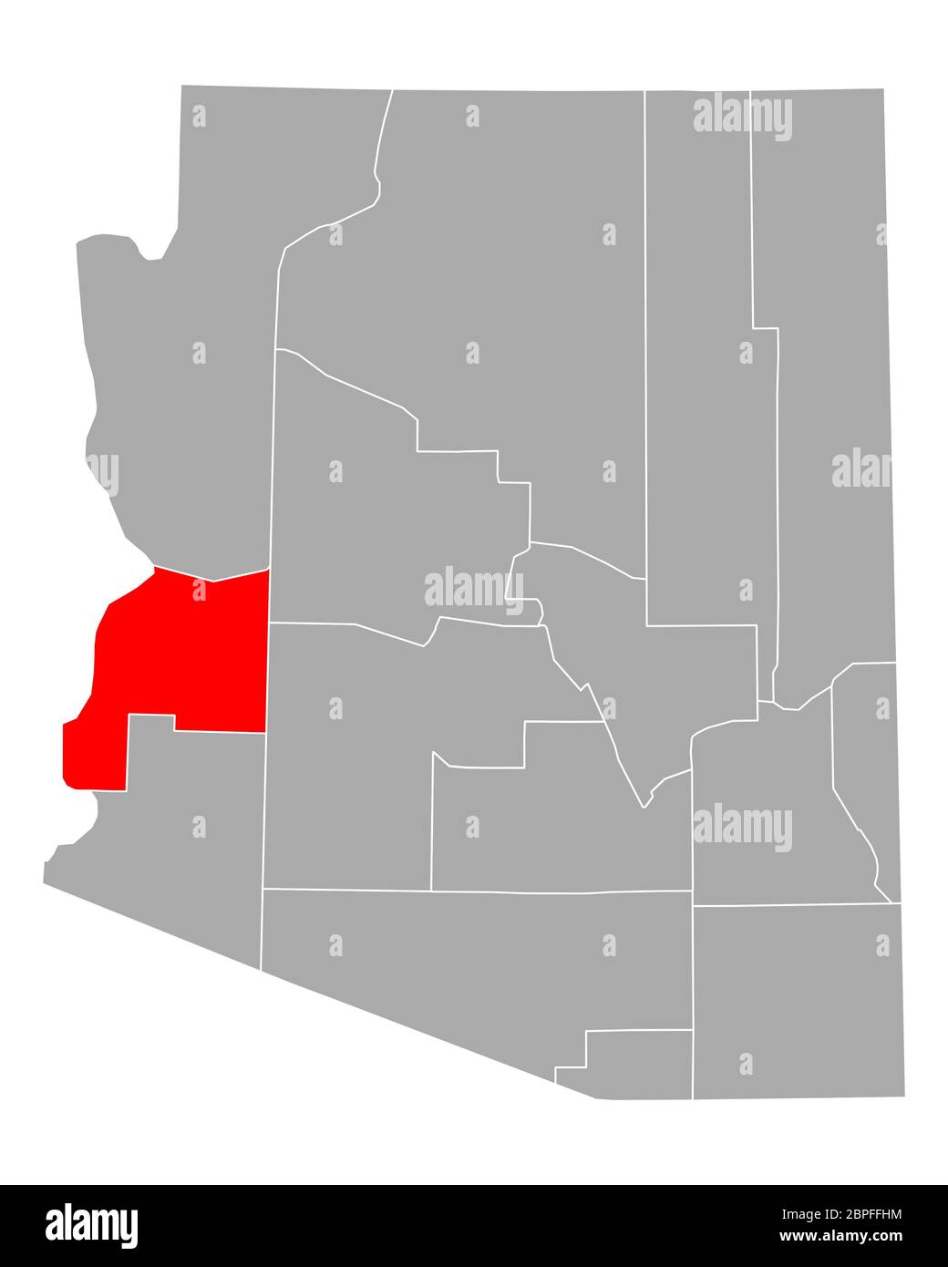 Karte von La Paz in Arizona Stockfoto