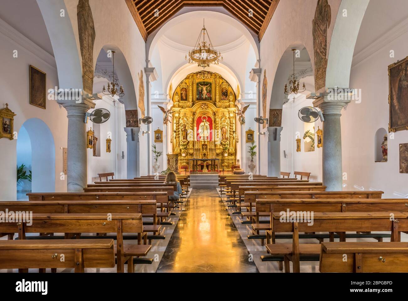 Kirche der Unbefleckten Empfängnis, Weisses Dorf Mijas, Malaga, Costa del Sol, Andalusien, Spanien, Andalusien, Andalusien, Südspanien, Europa Stockfoto