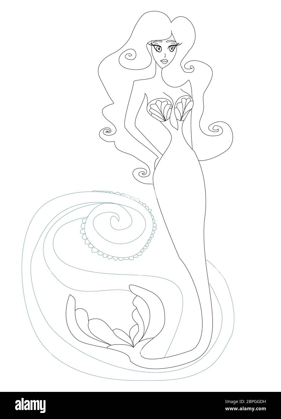 Malvorlage Meerjungfrau Stockfotos und bilder Kaufen Alamy