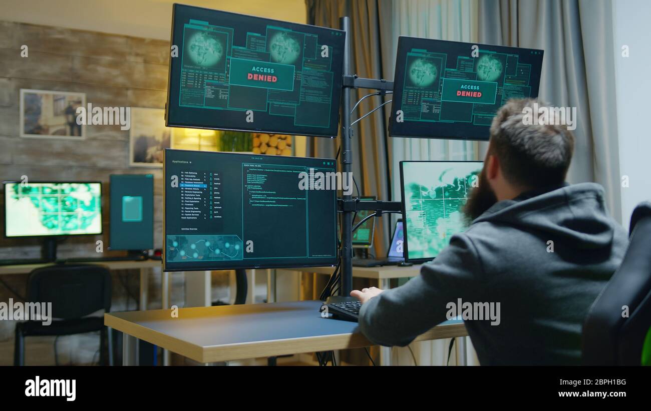 Zugriff verweigert für Cyber-Kriminelle versuchen, den Server der Regierung zu hacken. Stockfoto