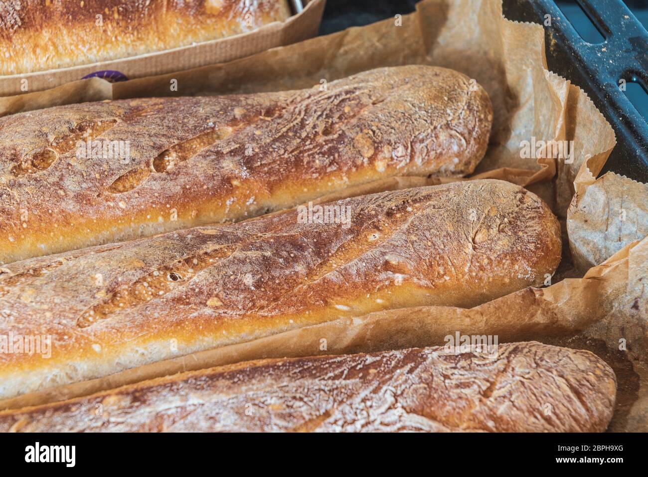 Hausgemachtes Brot traditionelle französische Rezept Stockfoto