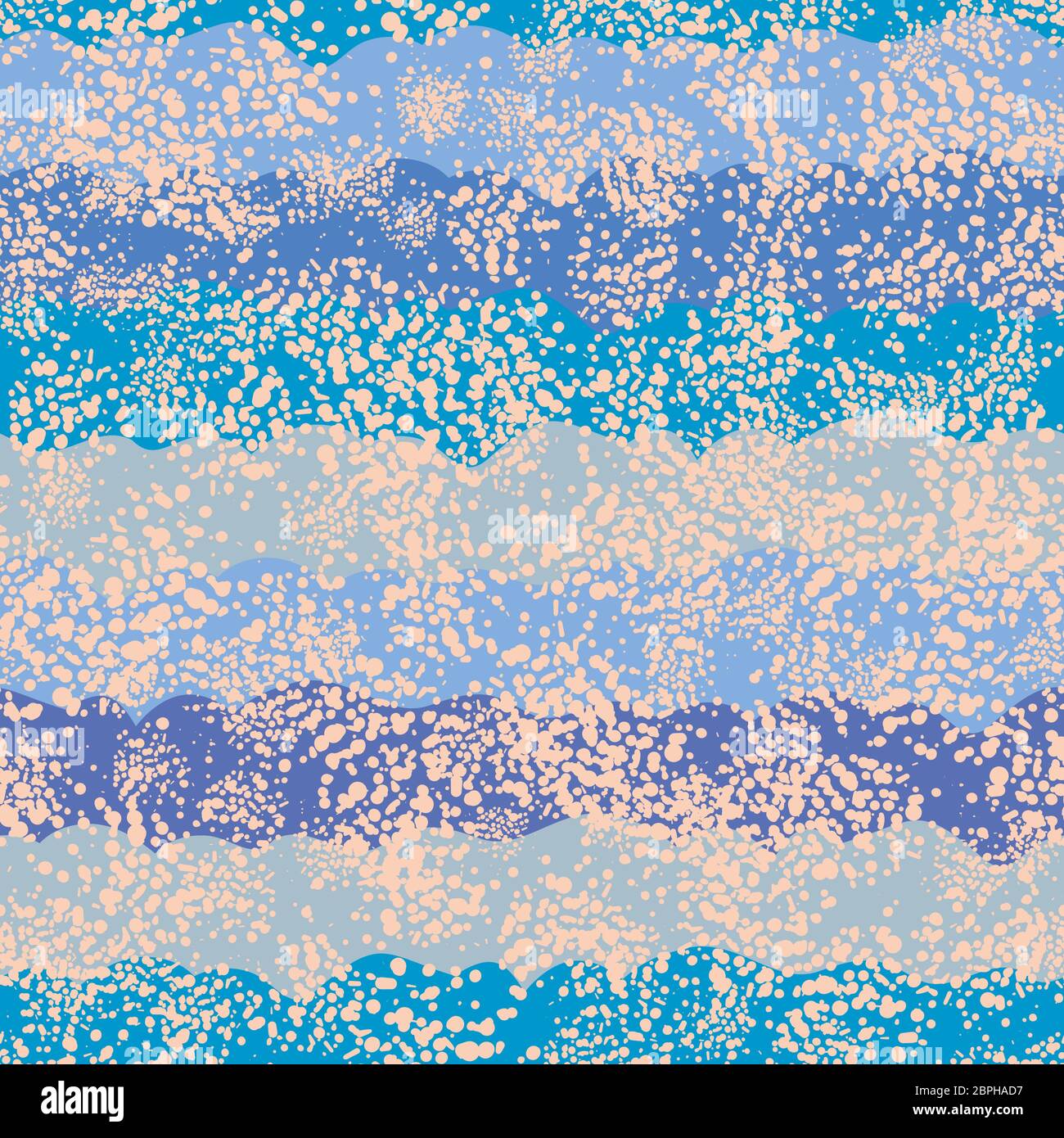 Wolken und Regentropfen nahtlose Vektor-Muster Stock Vektor