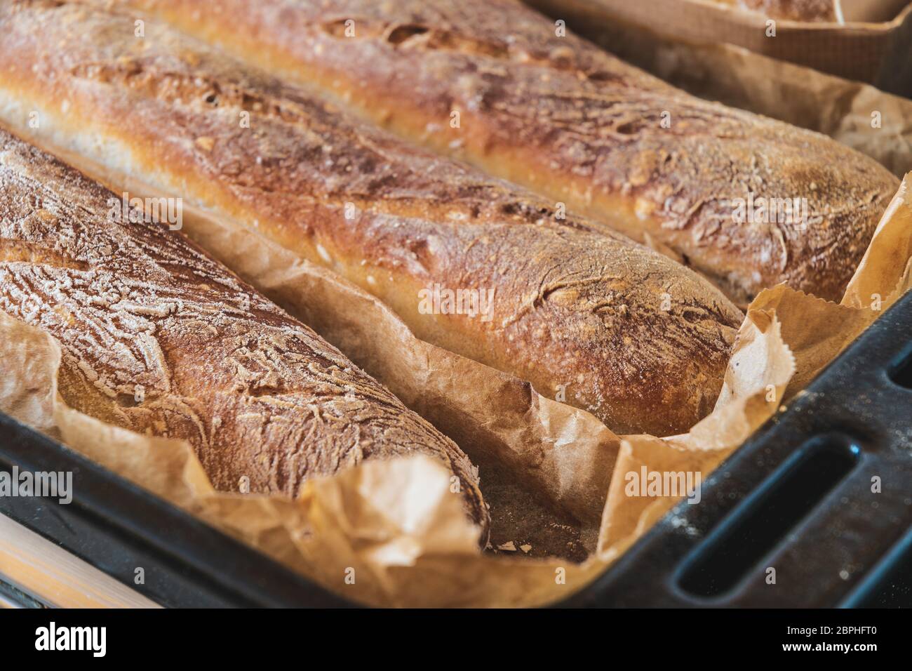 Hausgemachtes Brot traditionelle französische Rezept Stockfoto