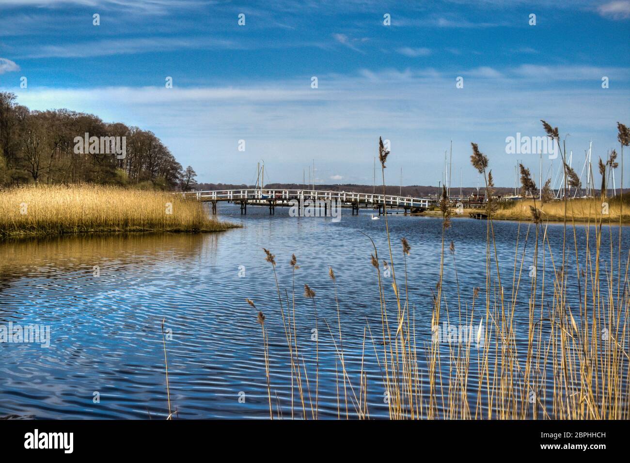 Ein See im Quellental bei Flensburg Stockfoto