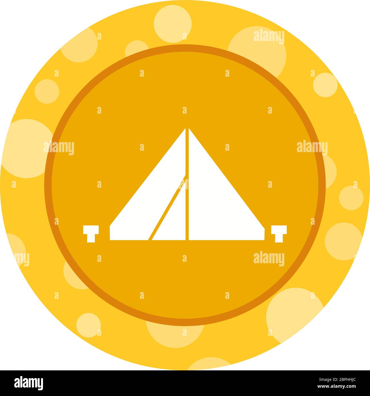 Schöne Camping Glyph Vektor-Symbol Stock Vektor