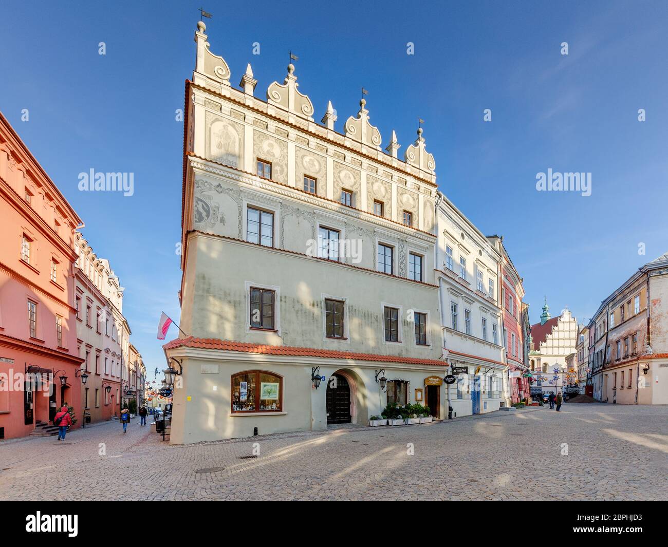 Lublin, Polen. Chociszewska Mietshaus (16. Jh.), Hauptmarkt, Altstadt. Stockfoto