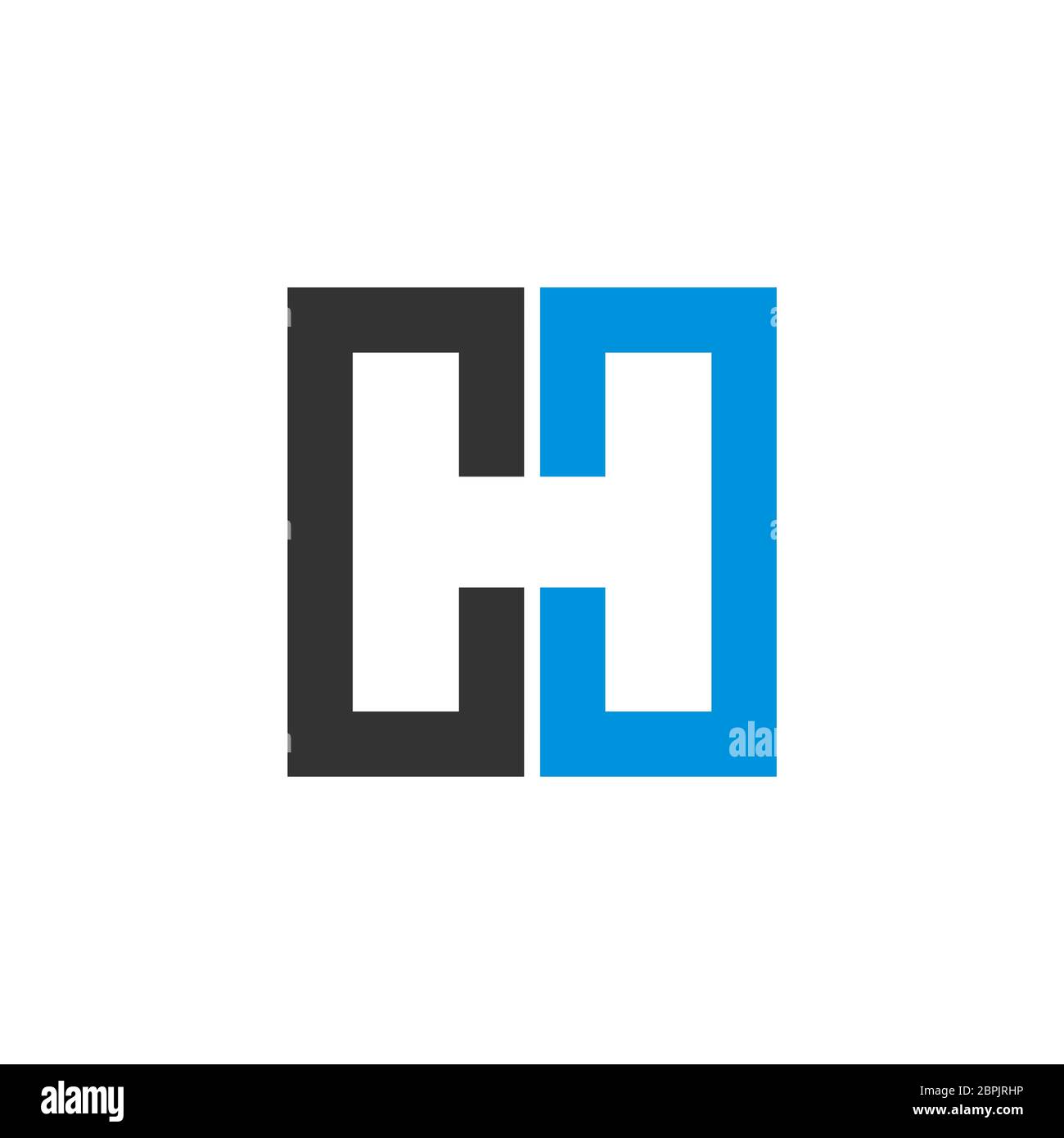 C H Buchstabe Quadrat Logo Vorlage Illustration Design. Vektor EPS 10. Stockfoto