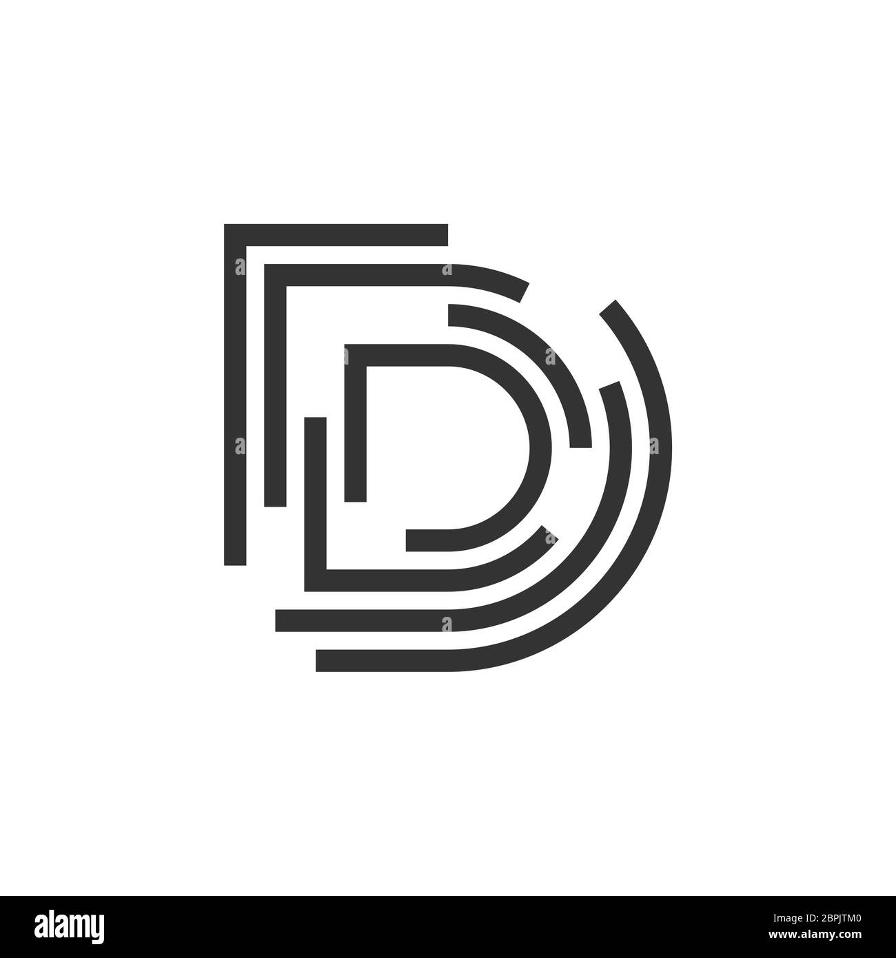 Logo-Vorlage mit Buchstabe D Illustration Design. Vektor EPS 10. Stockfoto