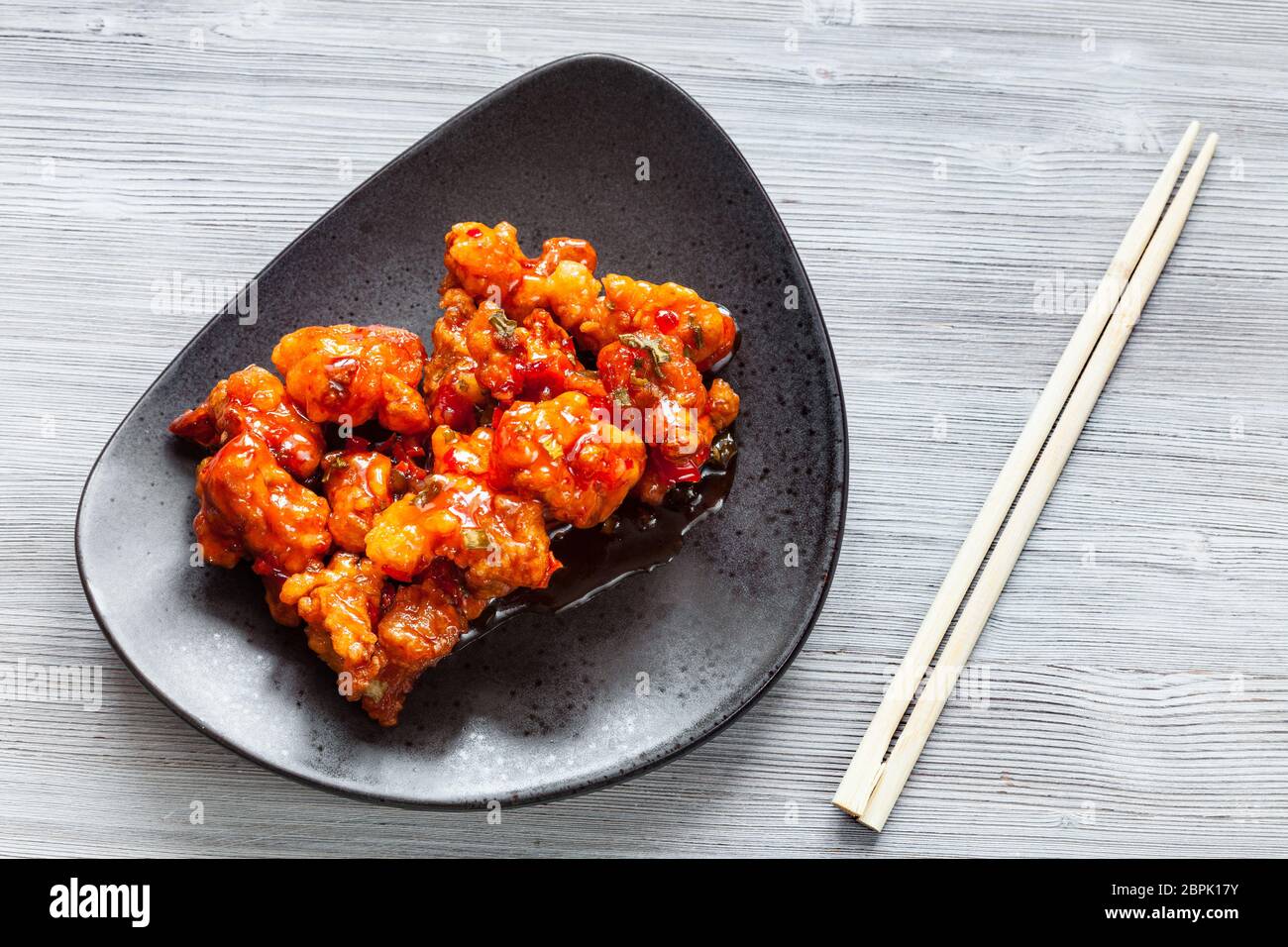 Koreanische, Chinesische Küche - Ansicht von oben Kkanpunggi scharf ...