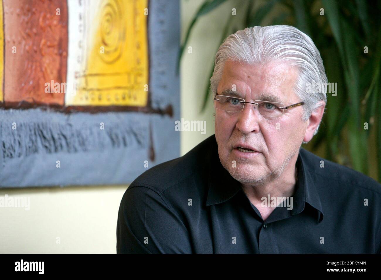 Peter Schnieders Interview - Autor Peter Schnieders im Interview. Stockfoto