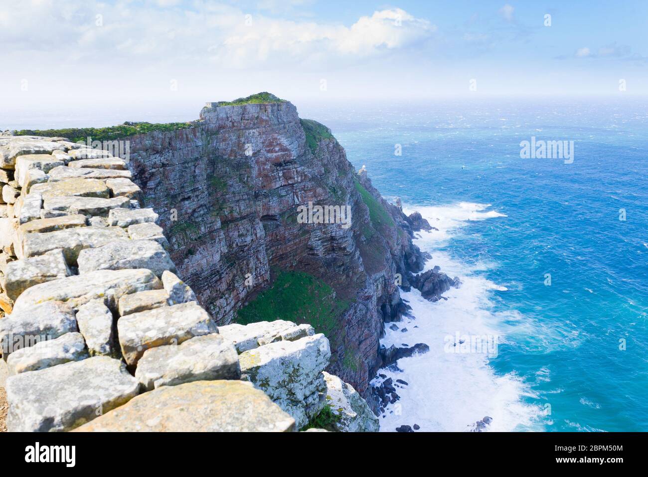 Blick auf Kap der guten Hoffnung in Südafrika. Afrikanische Wahrzeichen. Navigation Stockfoto