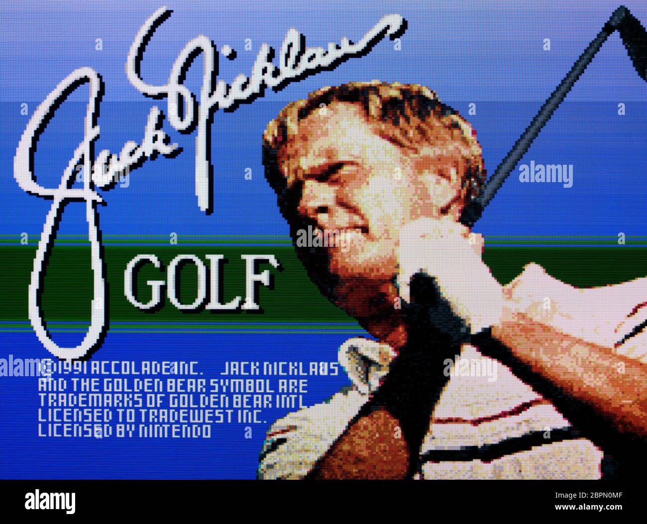 Jack Nicklaus Golf - SNES Super Nintendo - nur zur redaktionellen Verwendung Stockfoto