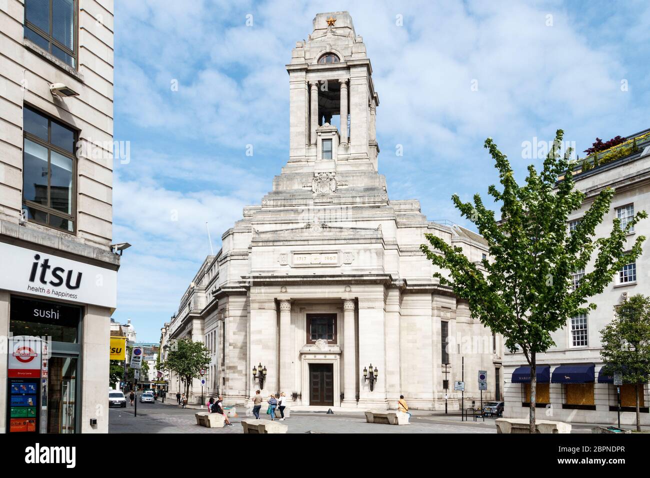 Freimaurerhalle, Sitz der Vereinigten Großloge von England, Great Queen Street, London, Großbritannien Stockfoto