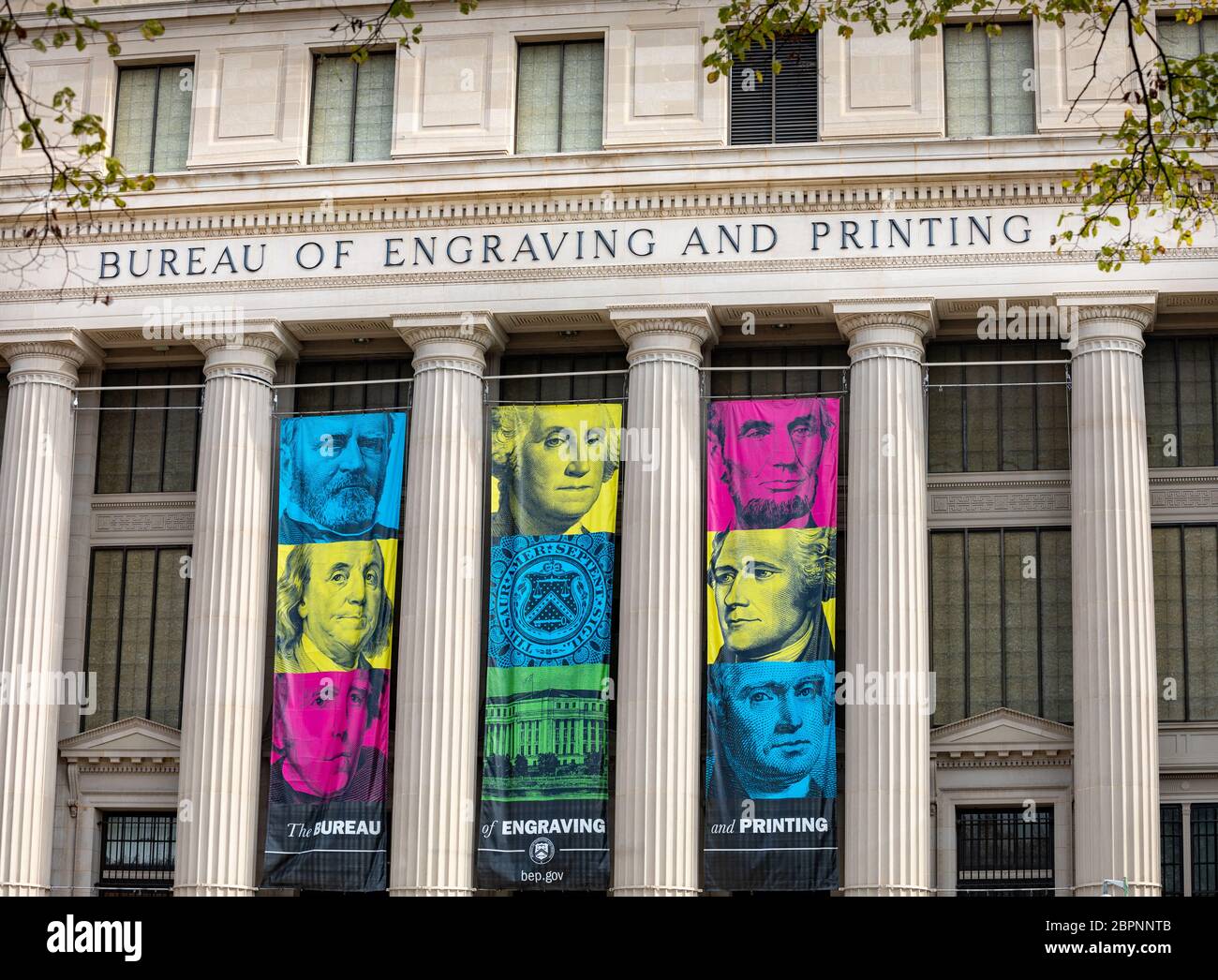 Bureau of Engraving and Printing in DC Stockfoto