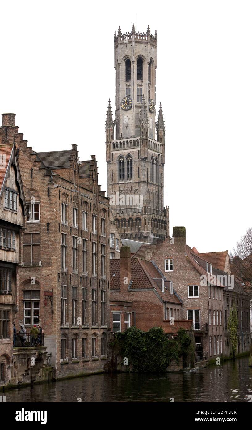 Der Belfried von Brügge, oder Belfort, ist mittelalterliche Glockenturm im historischen Zentrum von Brügge, Belgien Foto auf: 18. Oktober 2015 Stockfoto