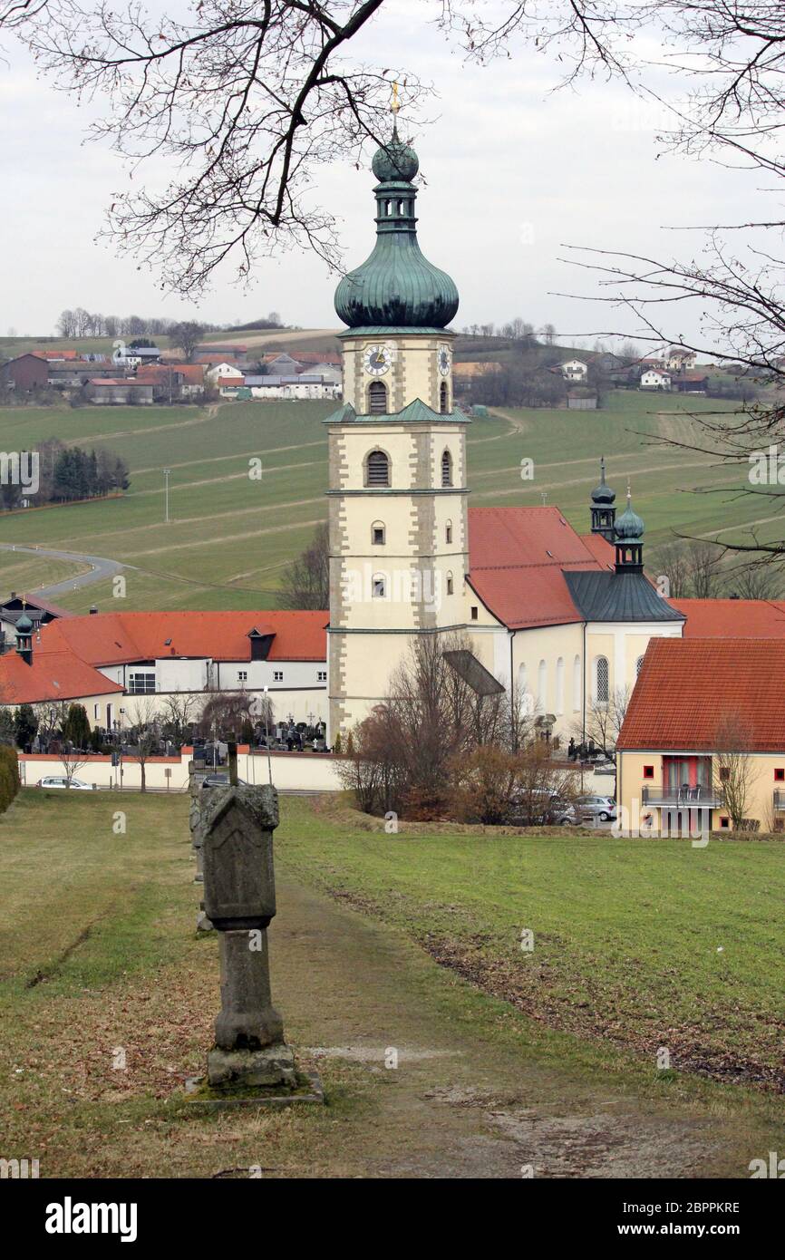 Wallfahrtskirche Neukirchen bei HL. Blut im Bayerischen Wald Stockfoto