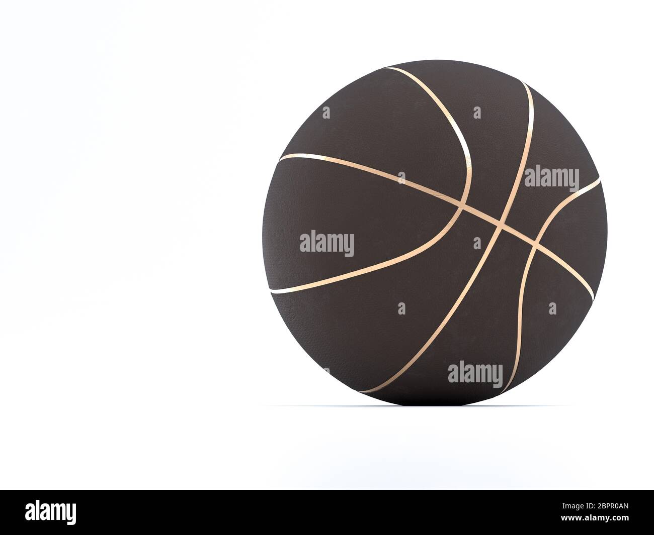 Schwarz Metallic Basketball close-up auf helles Studio Hintergrund Stockfoto