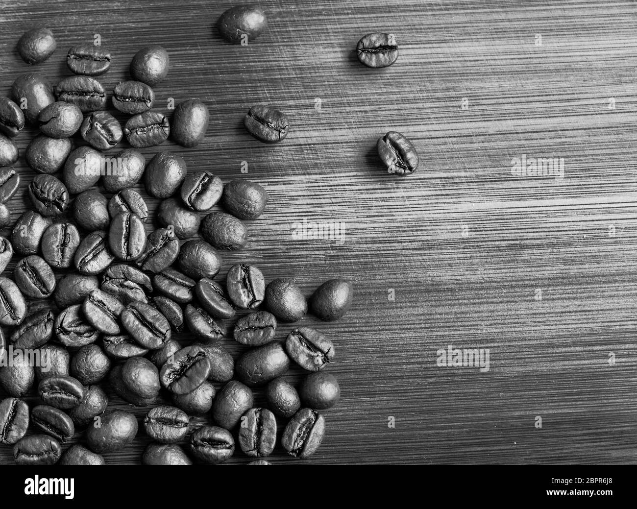Kaffeebohnen (schwarz und weiß) Stockfoto