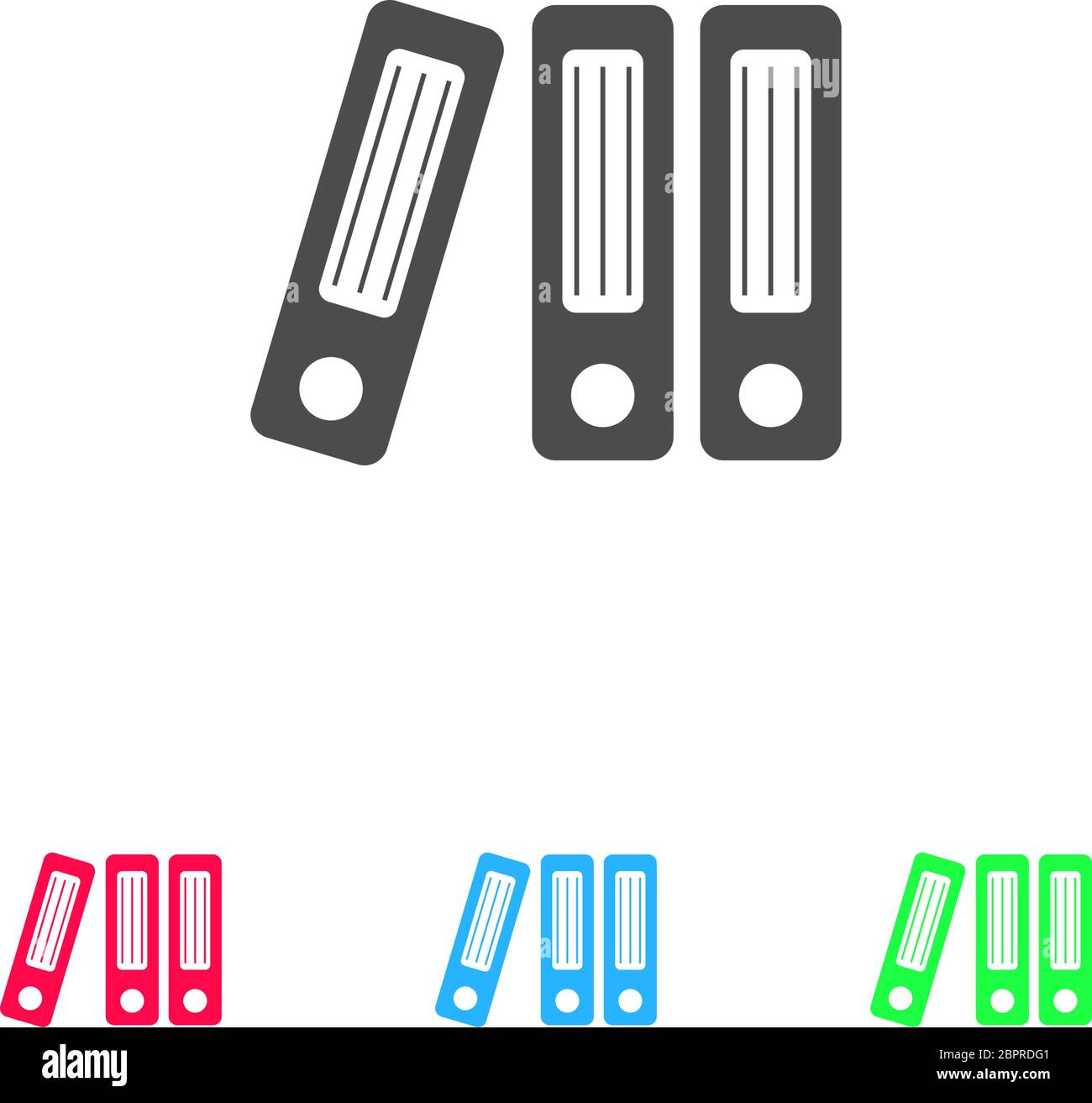 Ordnersymbol flach. Farbpiktogramm auf weißem Hintergrund. Vektor-Illustration Symbol und Bonus-Symbole Stock Vektor