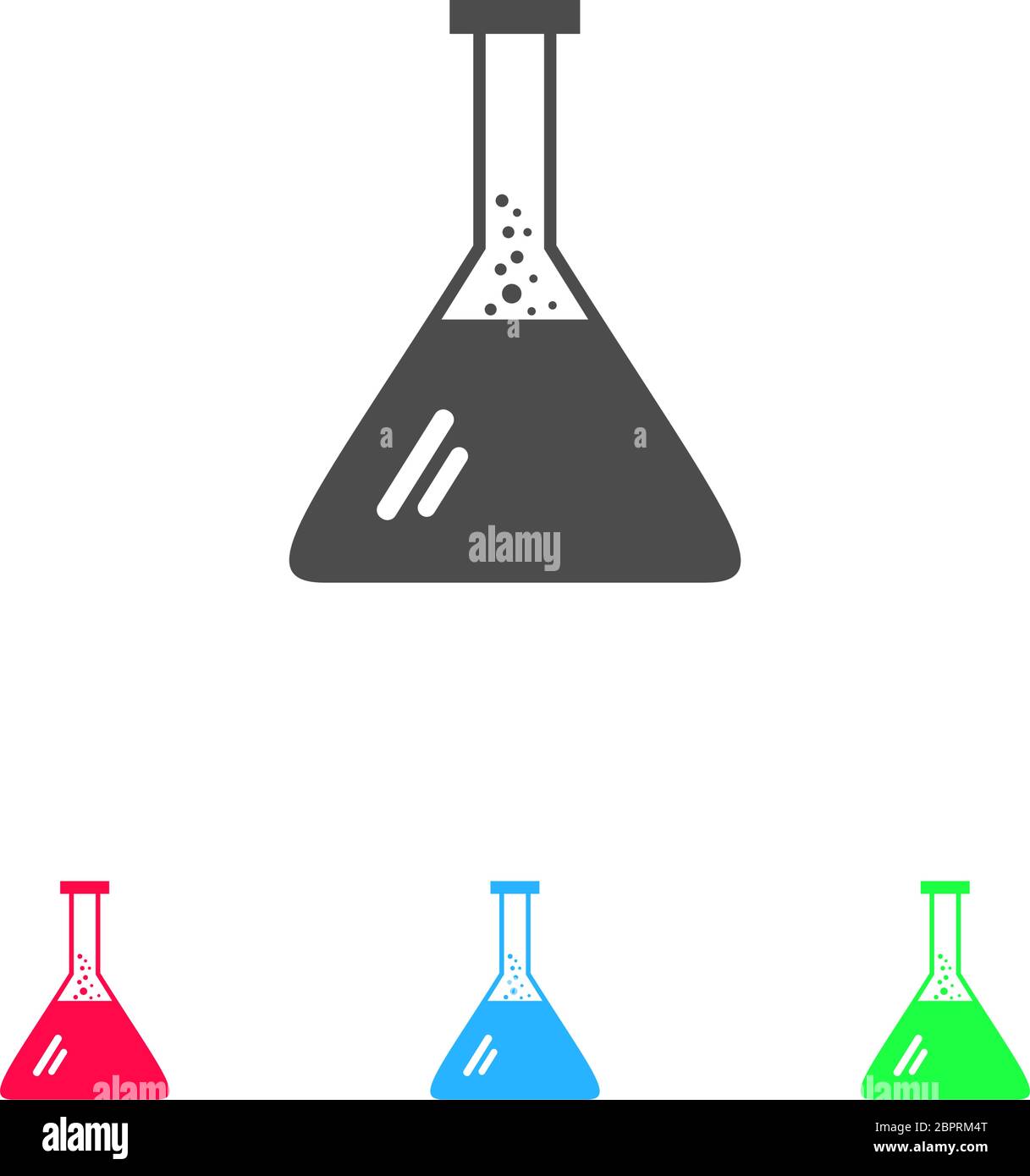Symbol für Reagenzglas flach. Farbpiktogramm auf weißem Hintergrund. Vektor-Illustration Symbol und Bonus-Symbole Stock Vektor