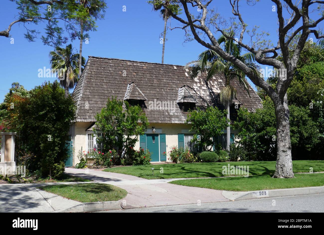 Beverly Hills, Kalifornien, USA 19. Mai 2020 EIN allgemeiner Blick auf die Atmosphäre von Marilyn Monroe und Joe DiMaggios ehemaligem Haus in 508 N. Palm Drive in am 19. Mai 2020 in Beverly Hills, Kalifornien, USA. Foto von Barry King/Alamy Stock Photo Stockfoto