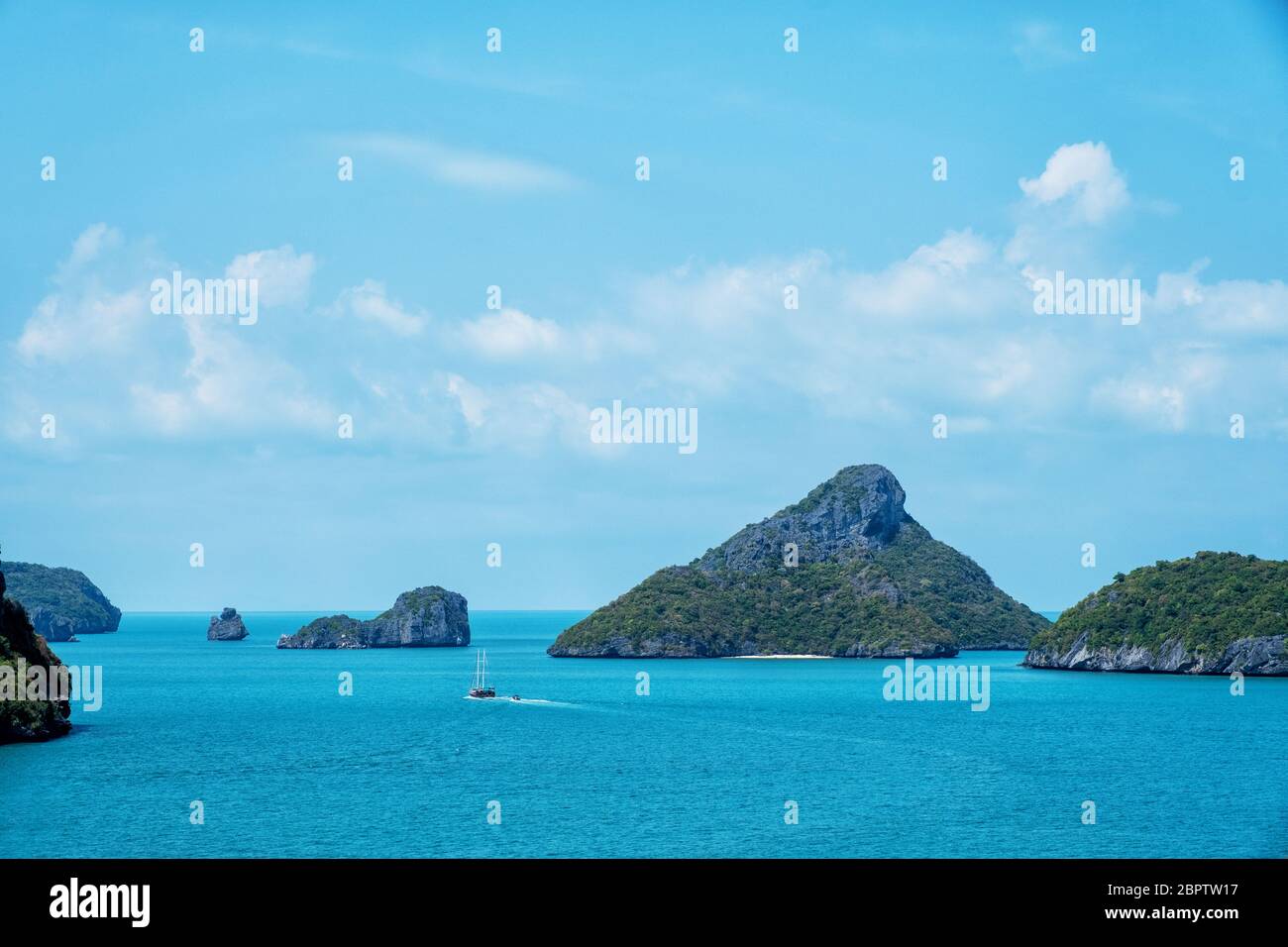 Landschaftsbild von Mu Koh Angthong, Samui Island, Surat Thani, Thailand Stockfoto