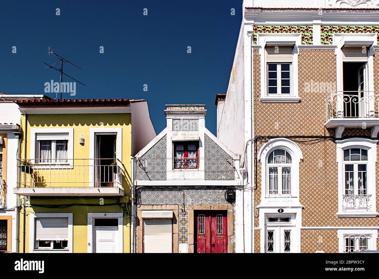 Kunstvolle Gebäude in Aveiro, Portugal Stockfoto