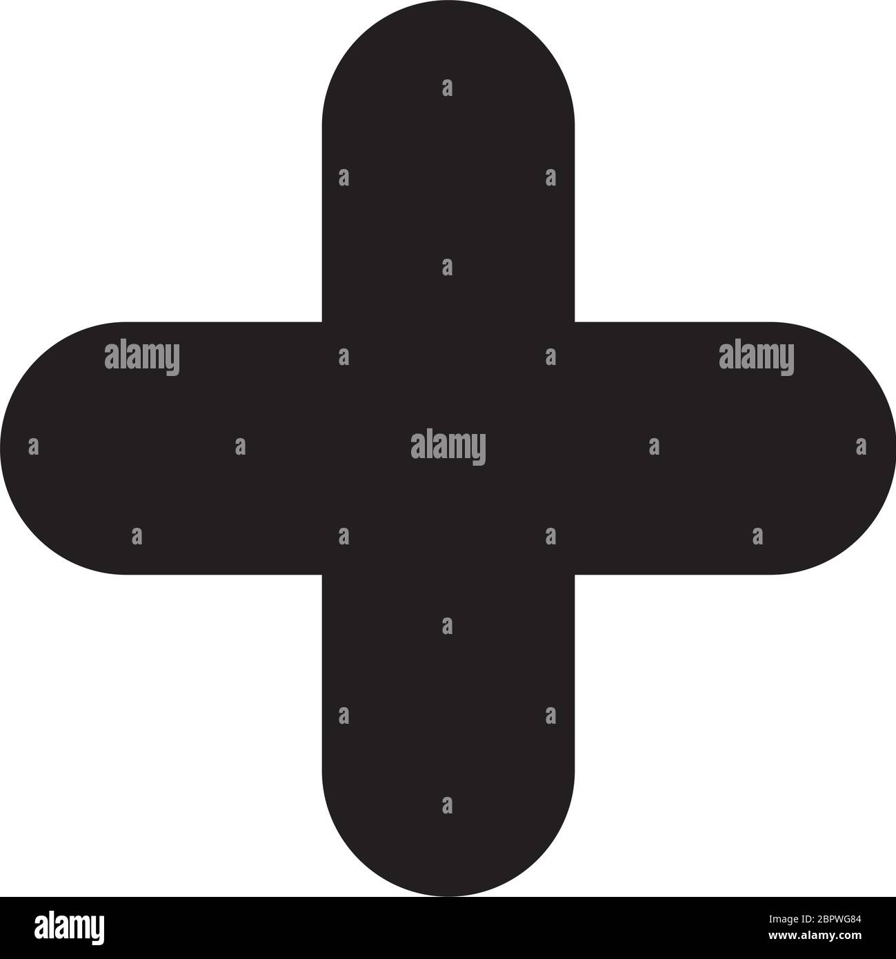 Plus Silhouette Stil Icon Design, Mathematik Finanz-und Bildungsthema Vektor-Illustration Stock Vektor