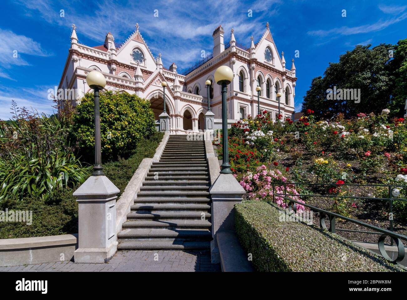 Parlamentsgebäude in Wellington, Neuseeland. Stockfoto